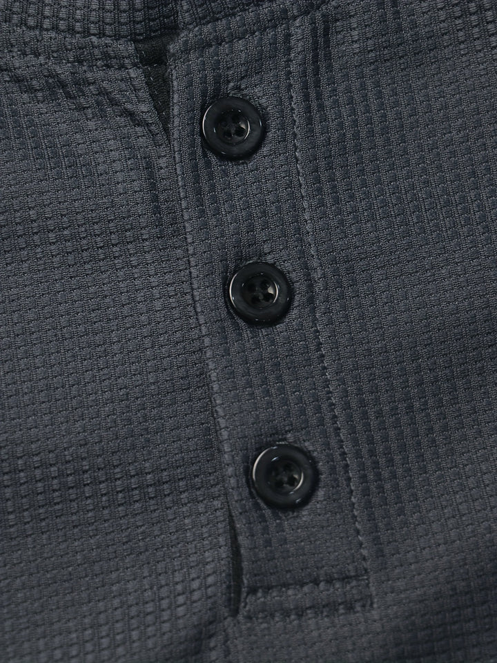 Jesse | Verfijnd Henleyshirt met Lange Mouw