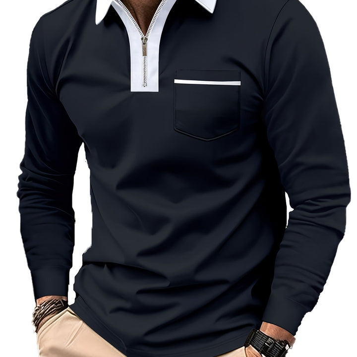 Bauke | Verfijnde Poloshirt met Rits