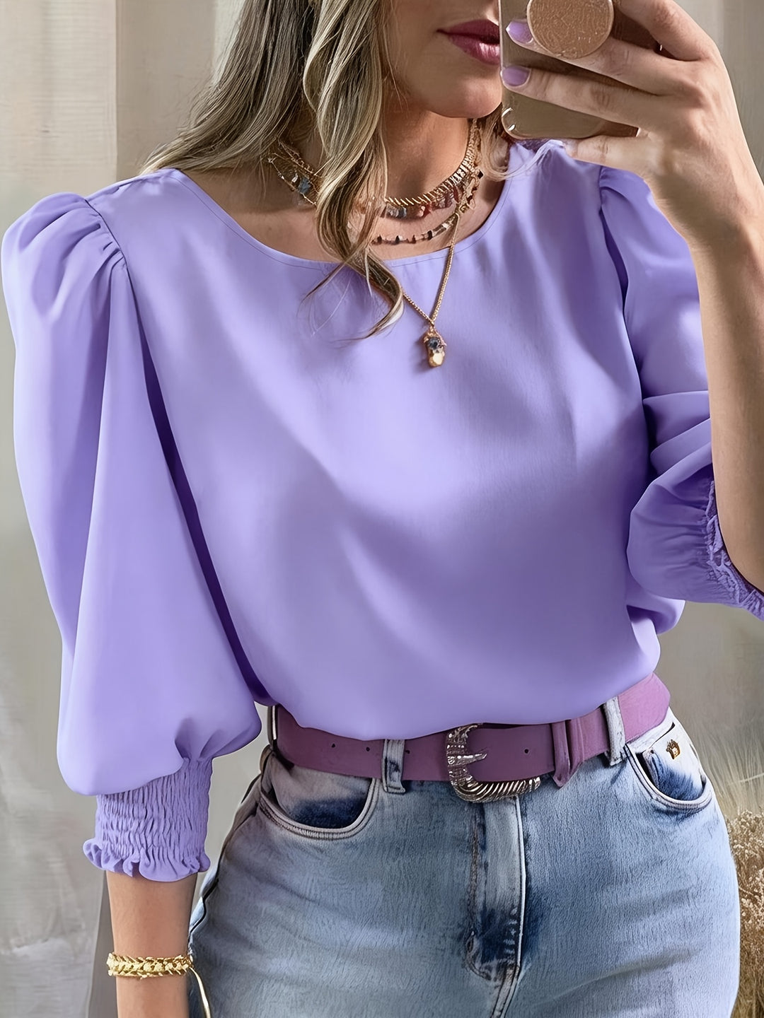 Mariëlle | Elegante Blouse met Pofmouwen