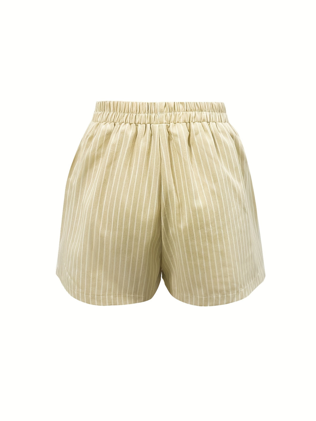 Marga | Luchtige Gestreepte Short met Elastische Taille