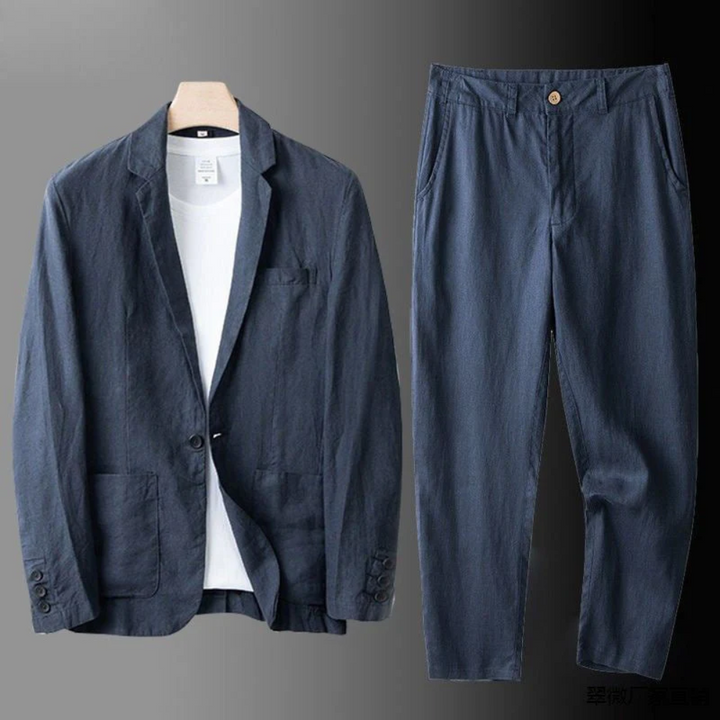 Roland | Zomerse set met overhemd en broek in casual stijl