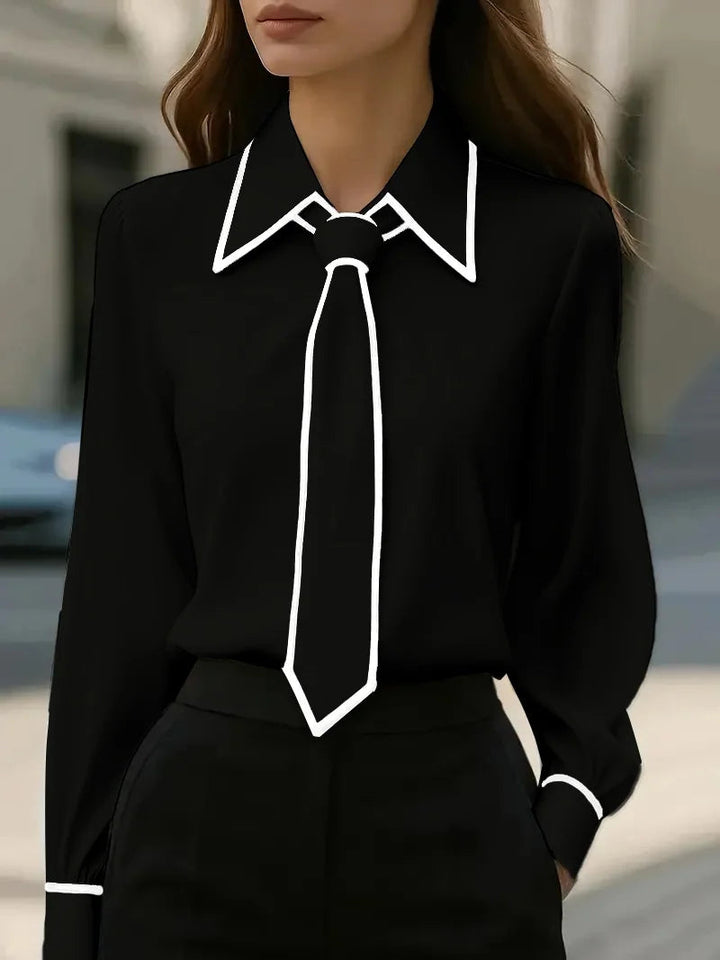 Nynke | Verfijnde Strikblouse