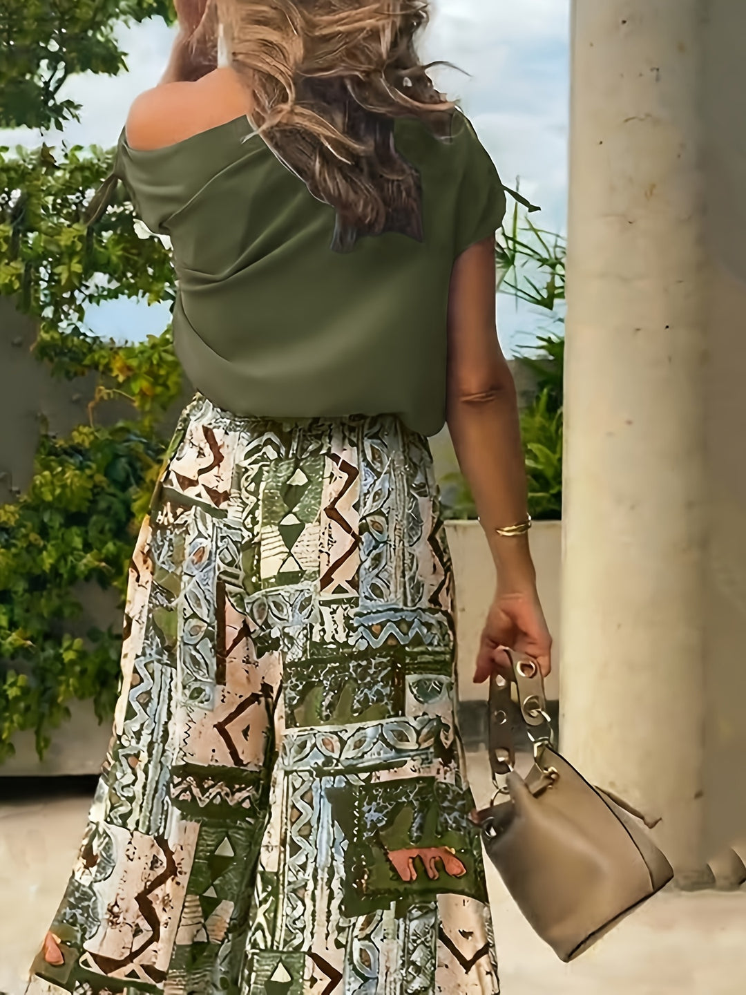 Rozemarijn | Elegante Tweedelige Set met Wijde Broek