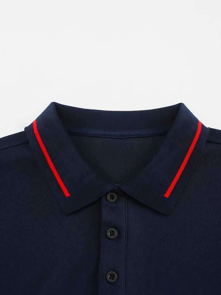Wim | Verfijnde Poloshirt met Lange Mouwen