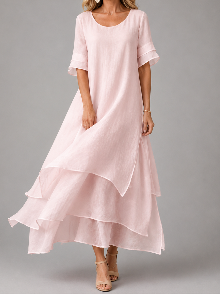 Mieke | Sierlijke Laagjes Maxi-jurk