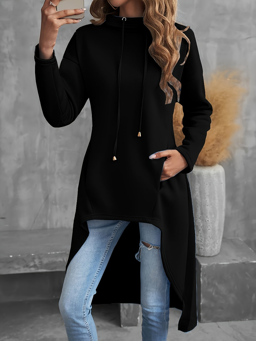 Berdien | Lange Asymmetrische Hoodie