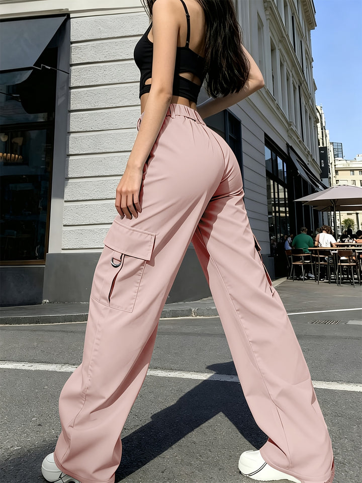 Elly | Comfortabele Cargobroek met Hoge Taille