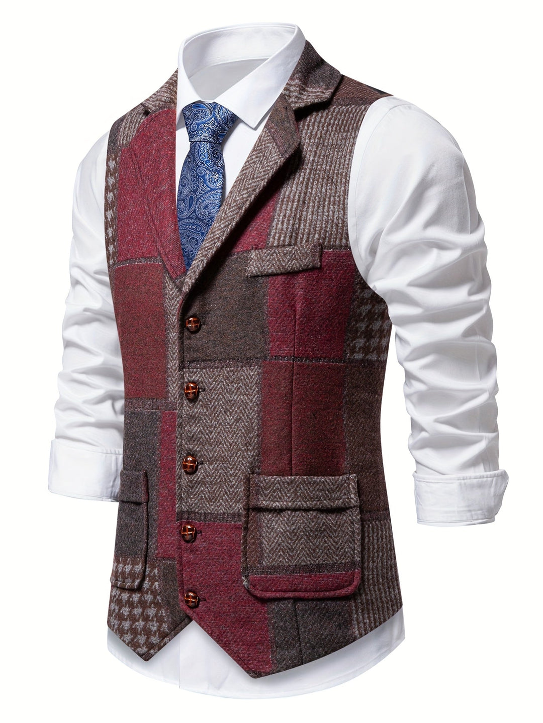 Harmen | Herenvest met klassiek patchwork