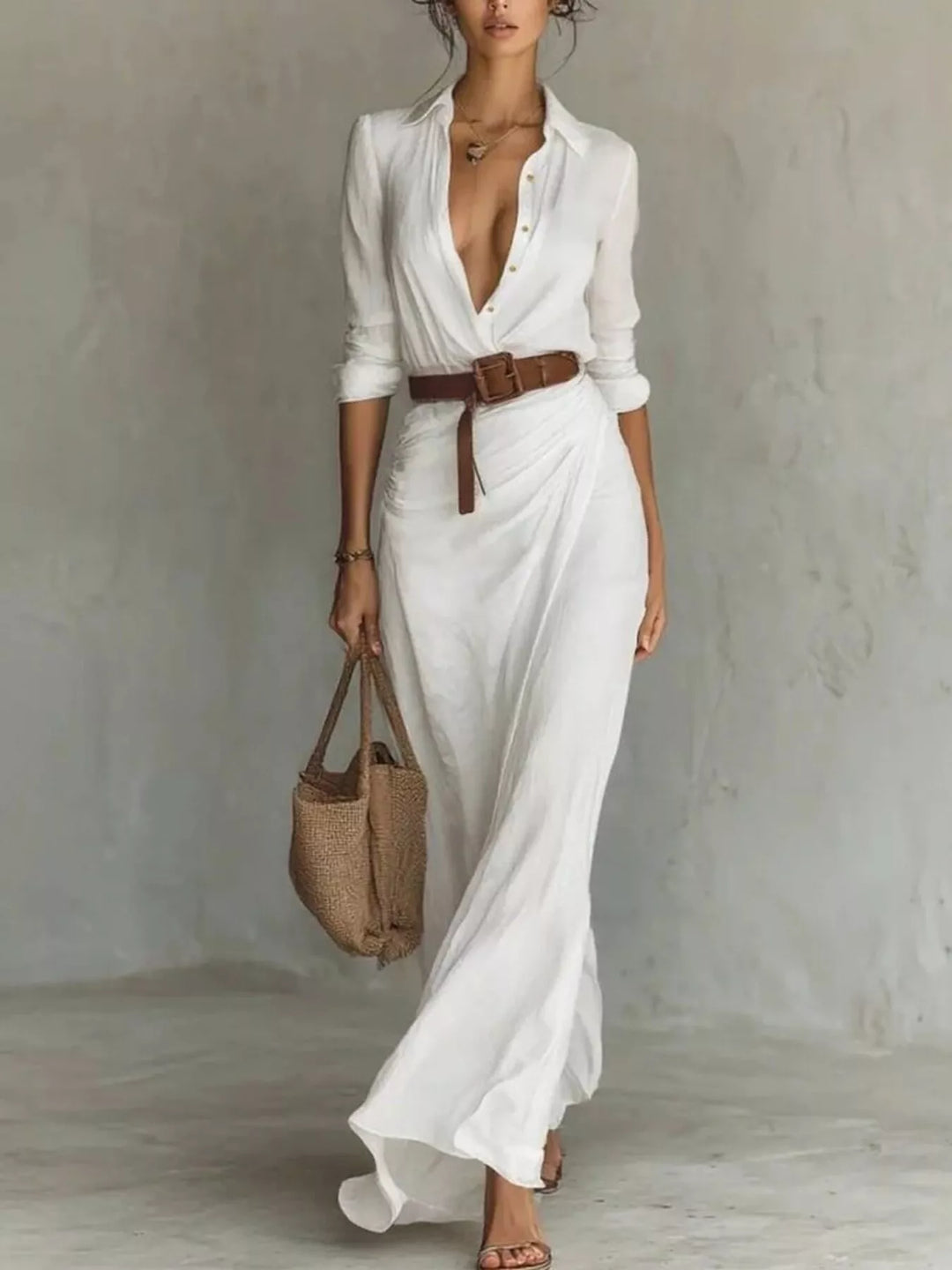 Margot | Elegante maxi-jurk met riem