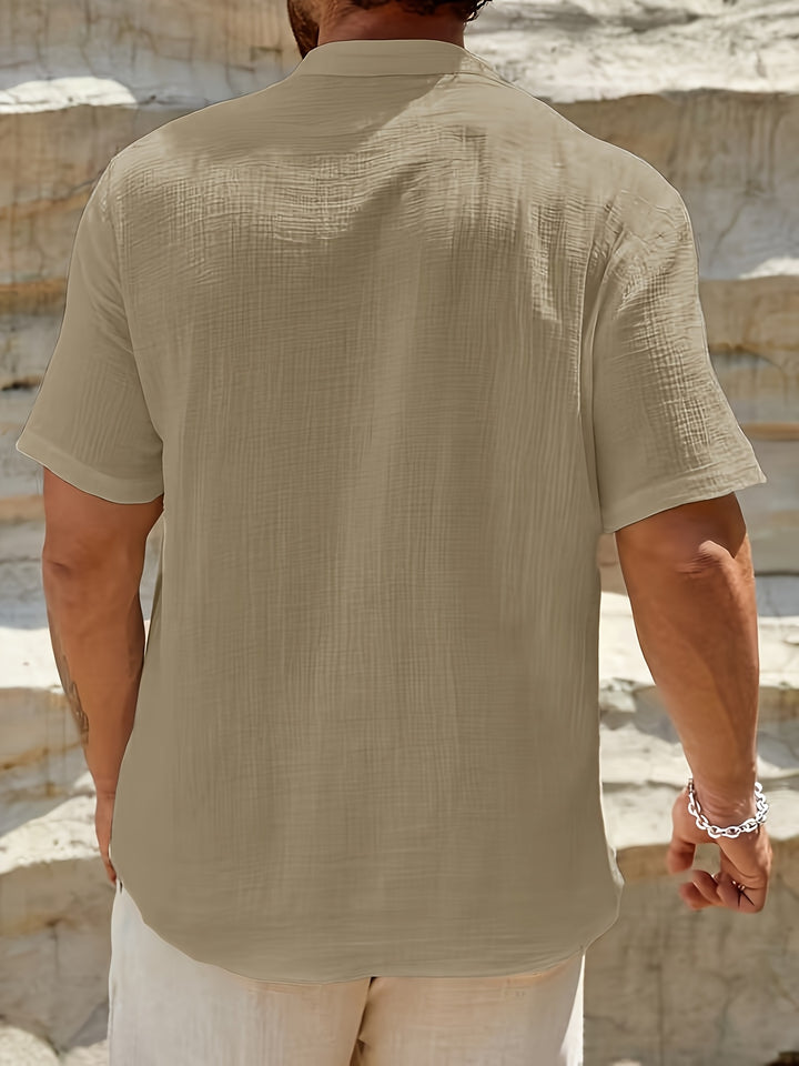 Jasper | Luchtig Henley Shirt