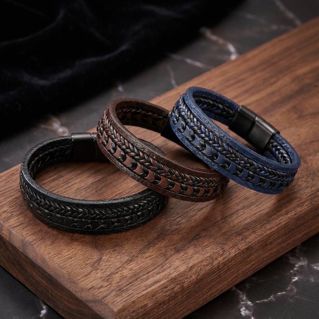 Corbin | Leren Gevlochten Viking Armband