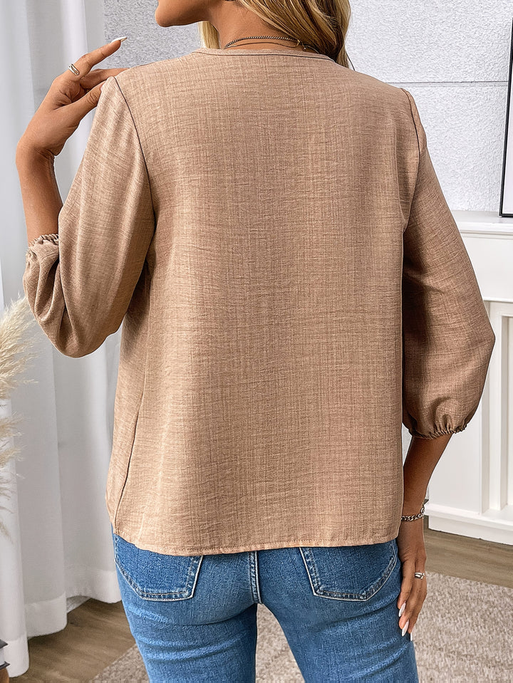 Josefien | Verfijnde Blouse met Driekwartmouw