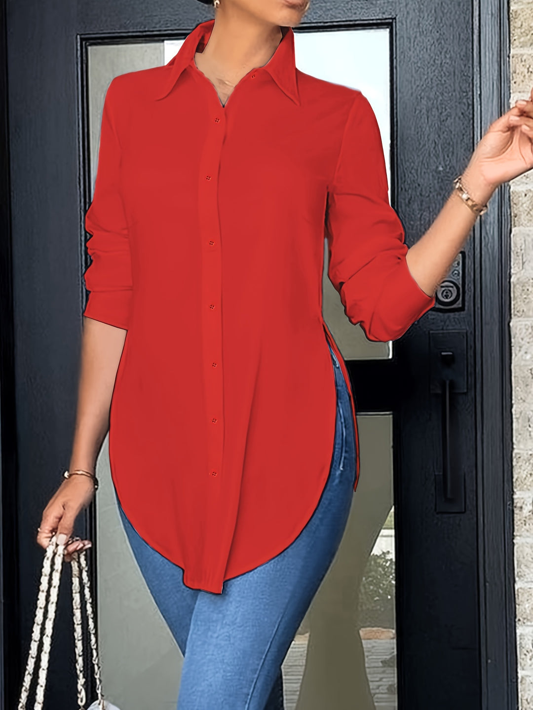 Neeltje | Verfijnde Blouse met Lange Mouwen