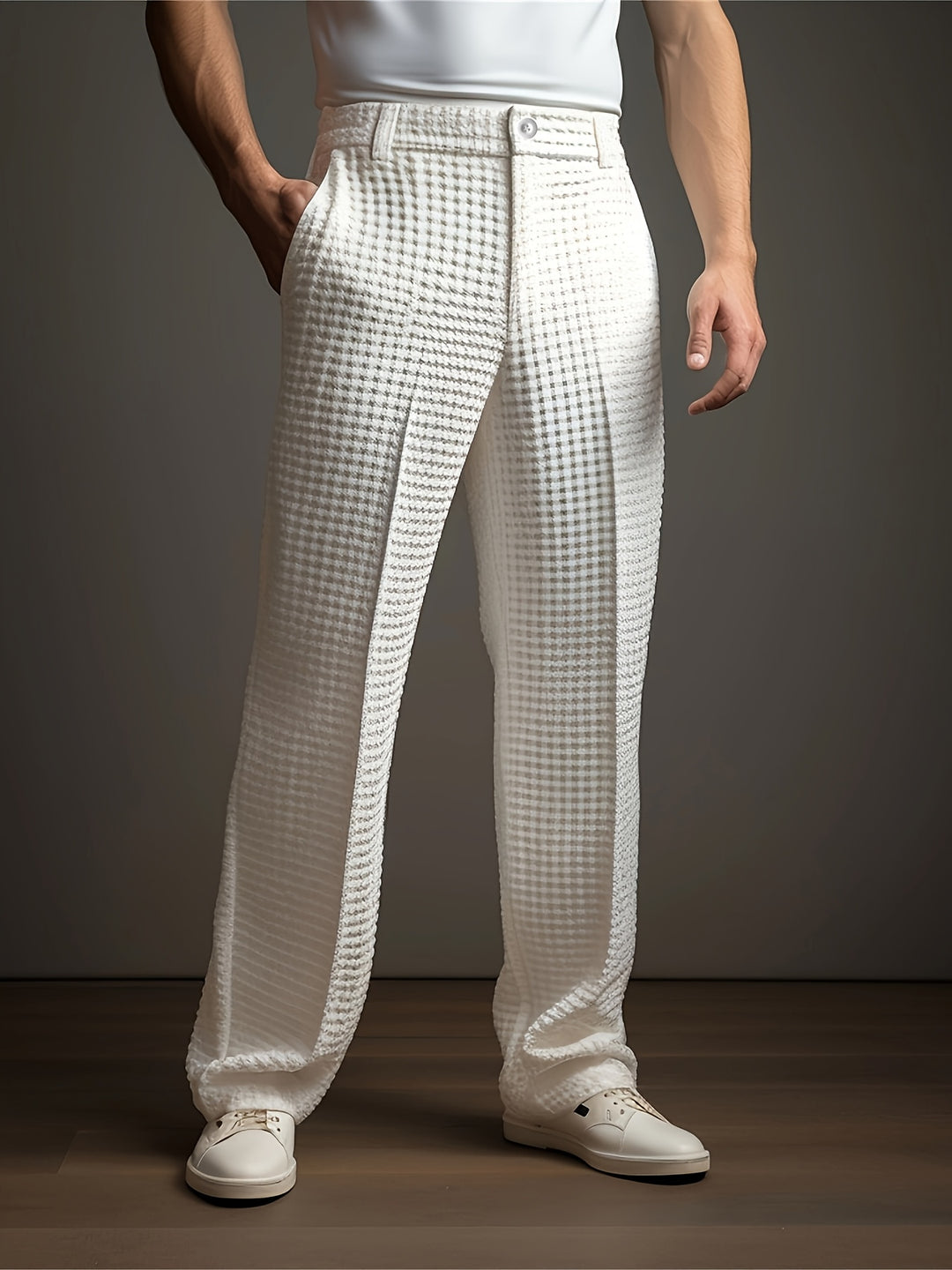 Guido | Verfijnde Gestructureerde Pantalon