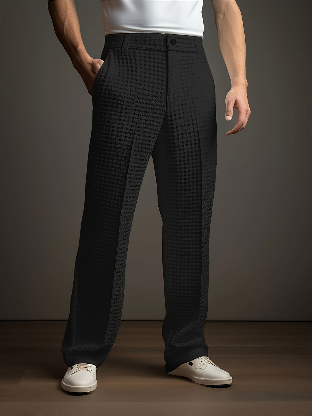 Guido | Verfijnde Gestructureerde Pantalon