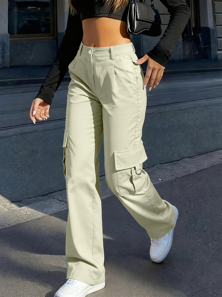 Elly | Comfortabele Cargobroek met Hoge Taille