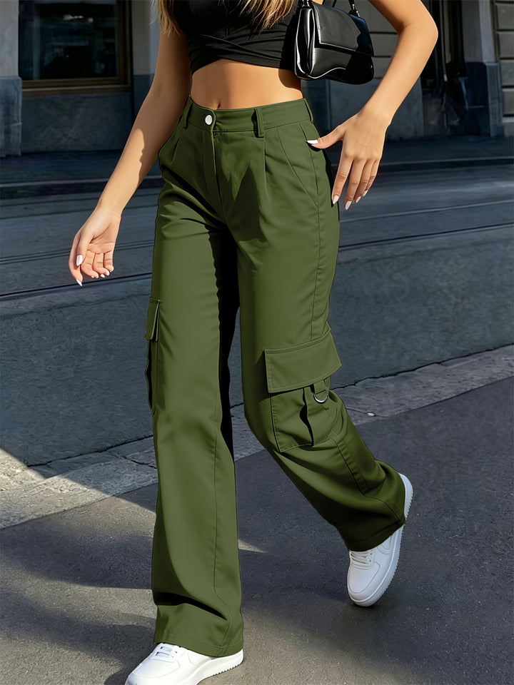 Elly | Comfortabele Cargobroek met Hoge Taille