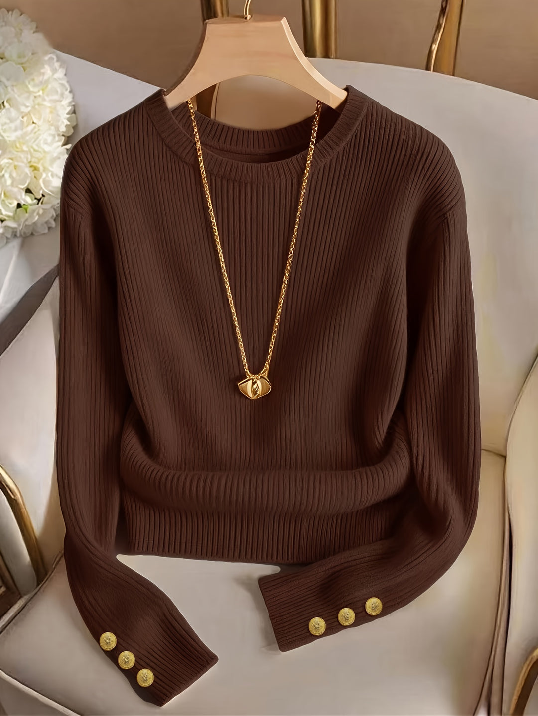 Rieneke | Elegante Geribbelde Trui