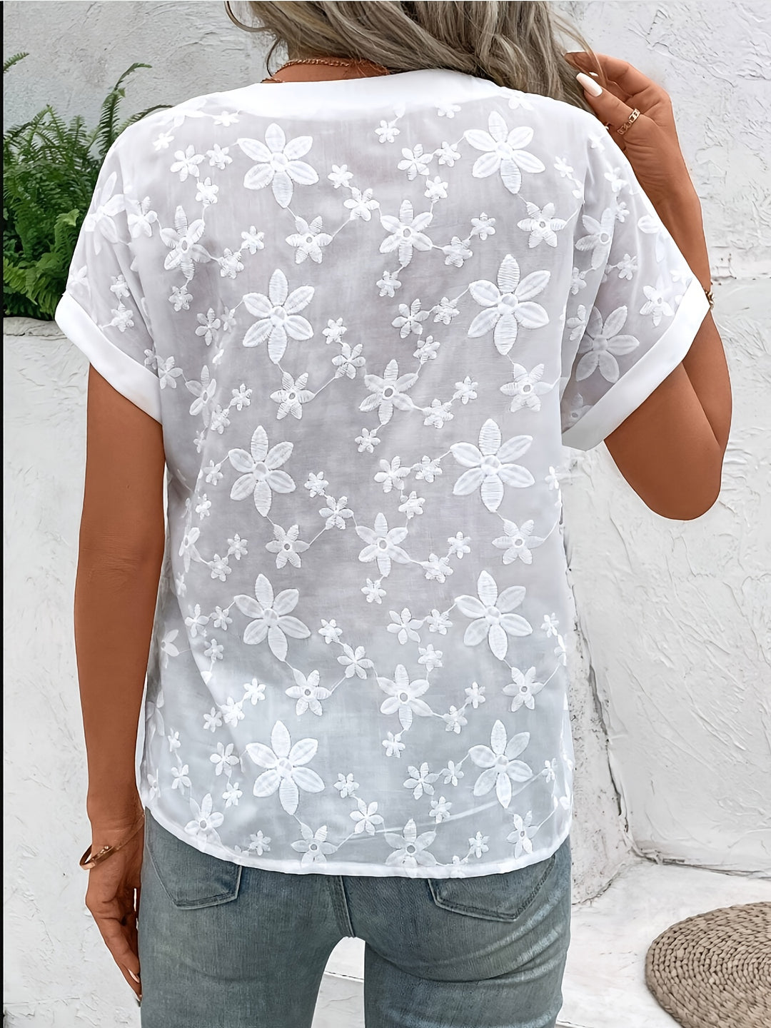 Sabine | Verfijnde Bloemenblouse