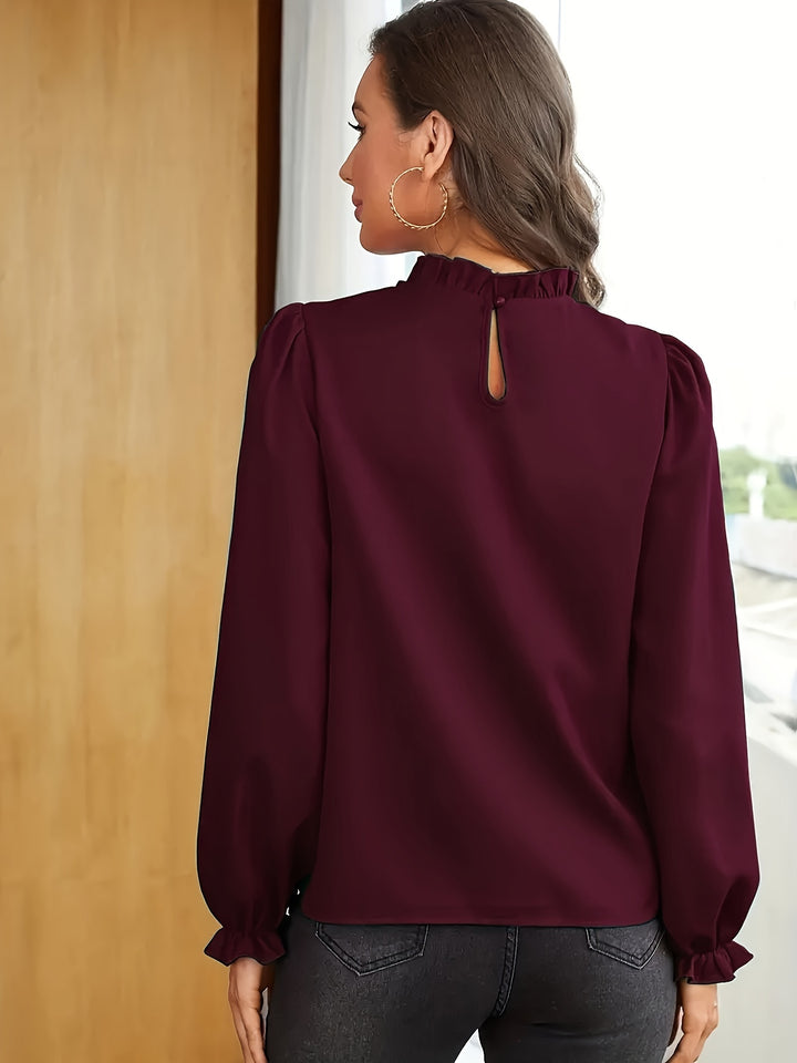 Anke | Elegante Blouse met Ruche-kraag