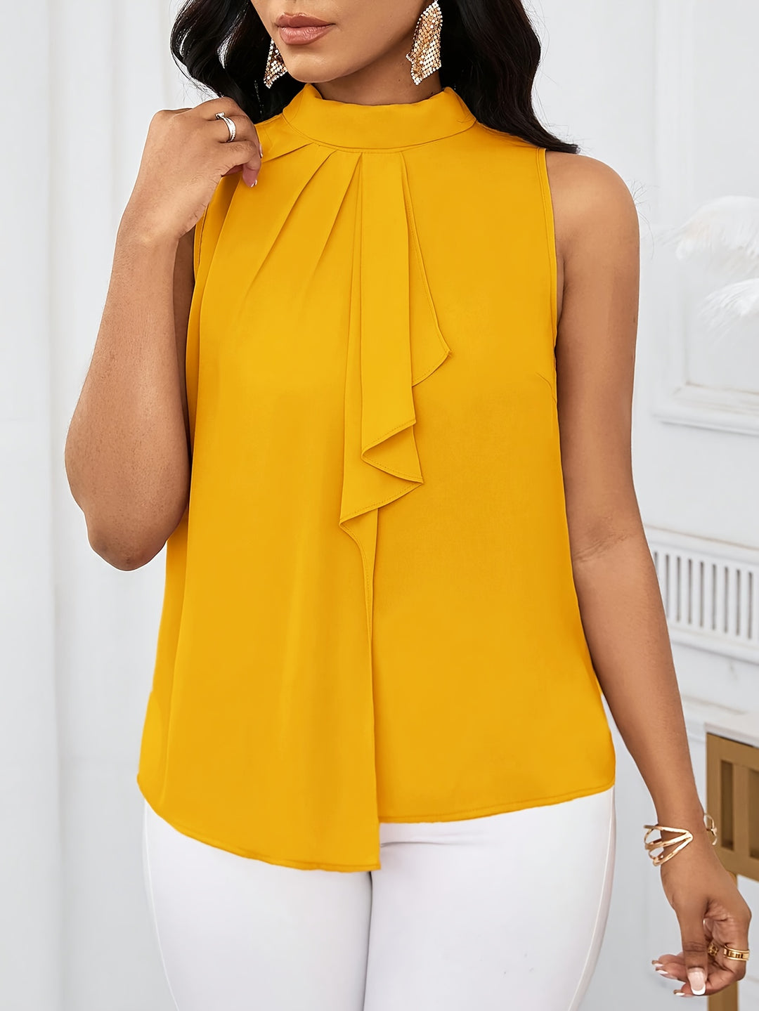 Neeltje | Elegante Mouwloze Top met Striksluiting