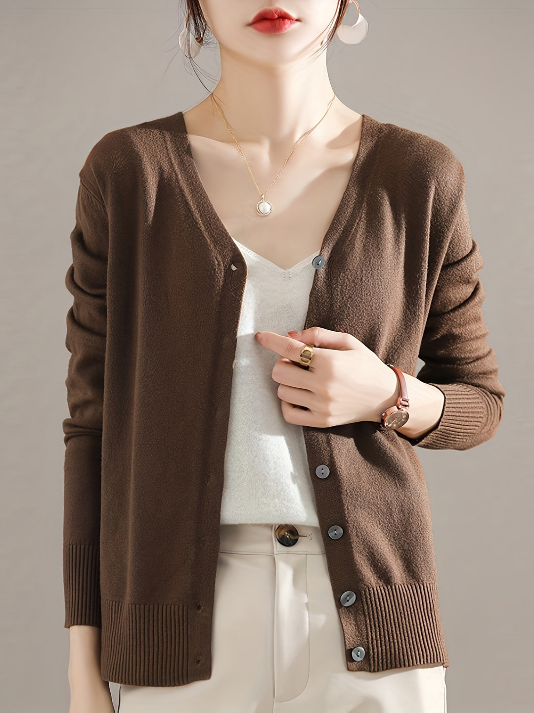 Willemien | Verfijnd Vest met Knoopsluiting