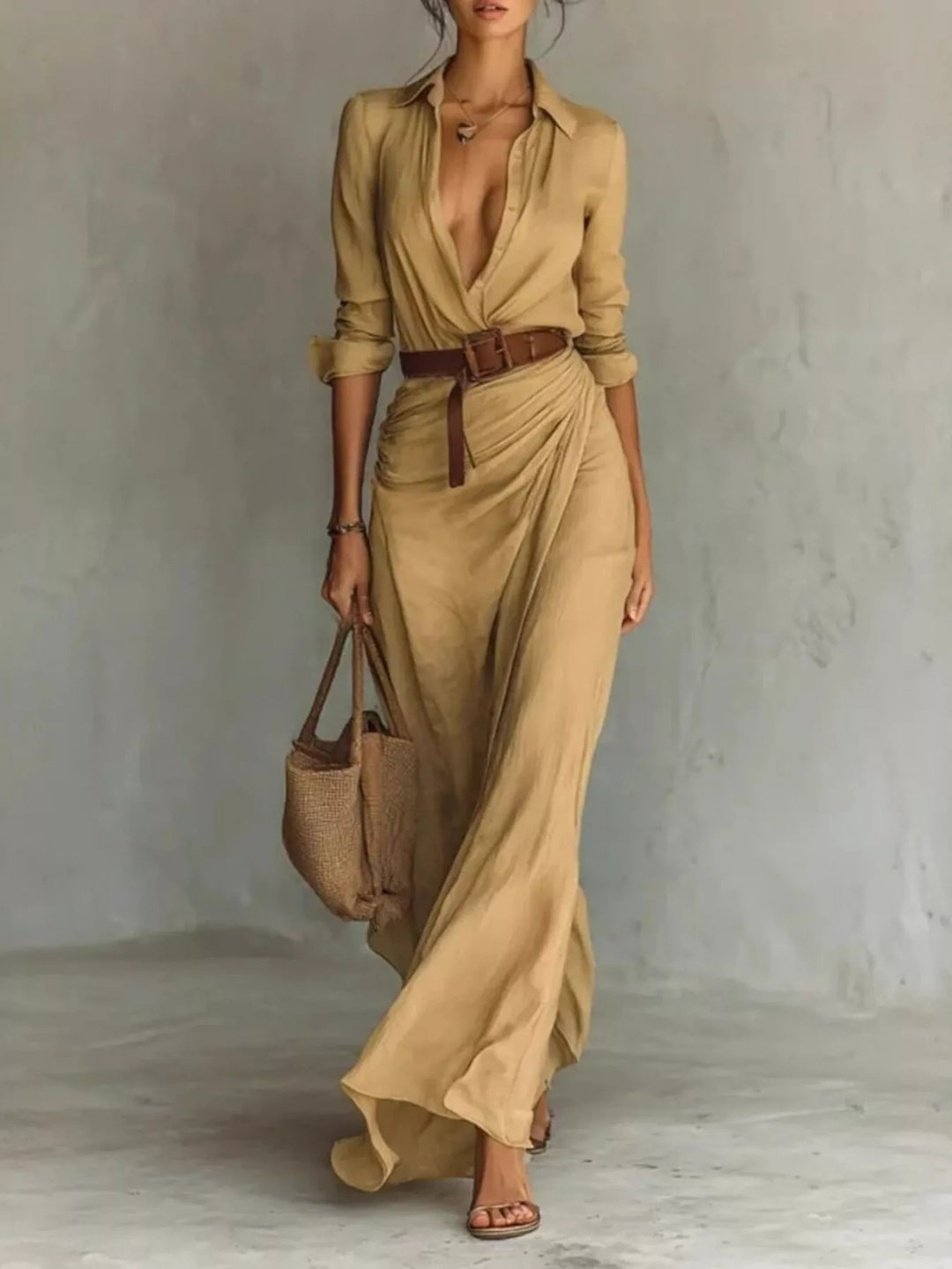 Margot | Elegante maxi-jurk met riem