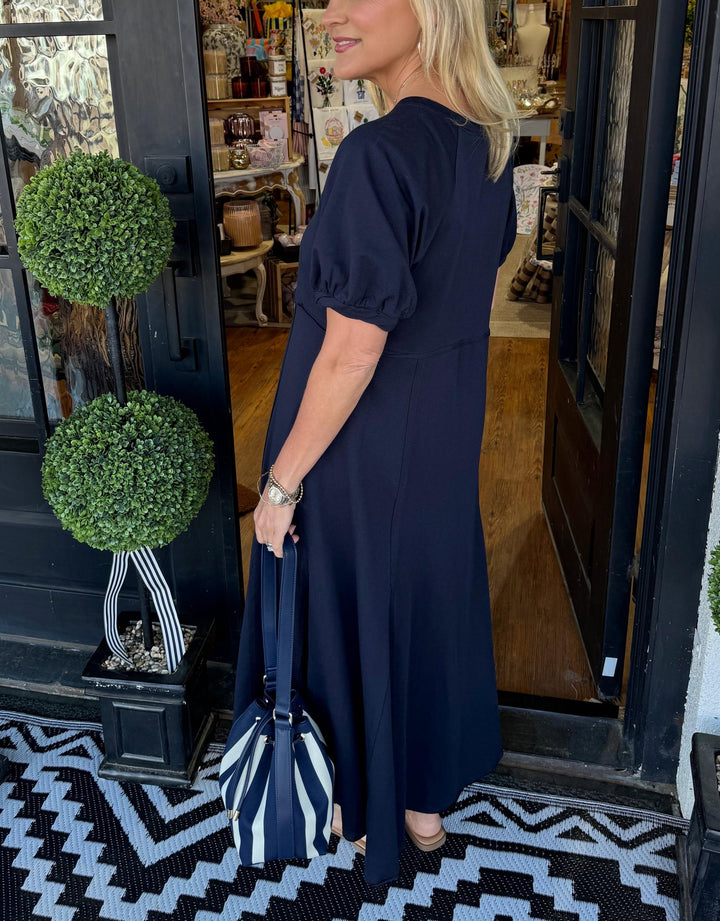 Esmee | Tijdloze Maxi Jurk met Korte Mouwen