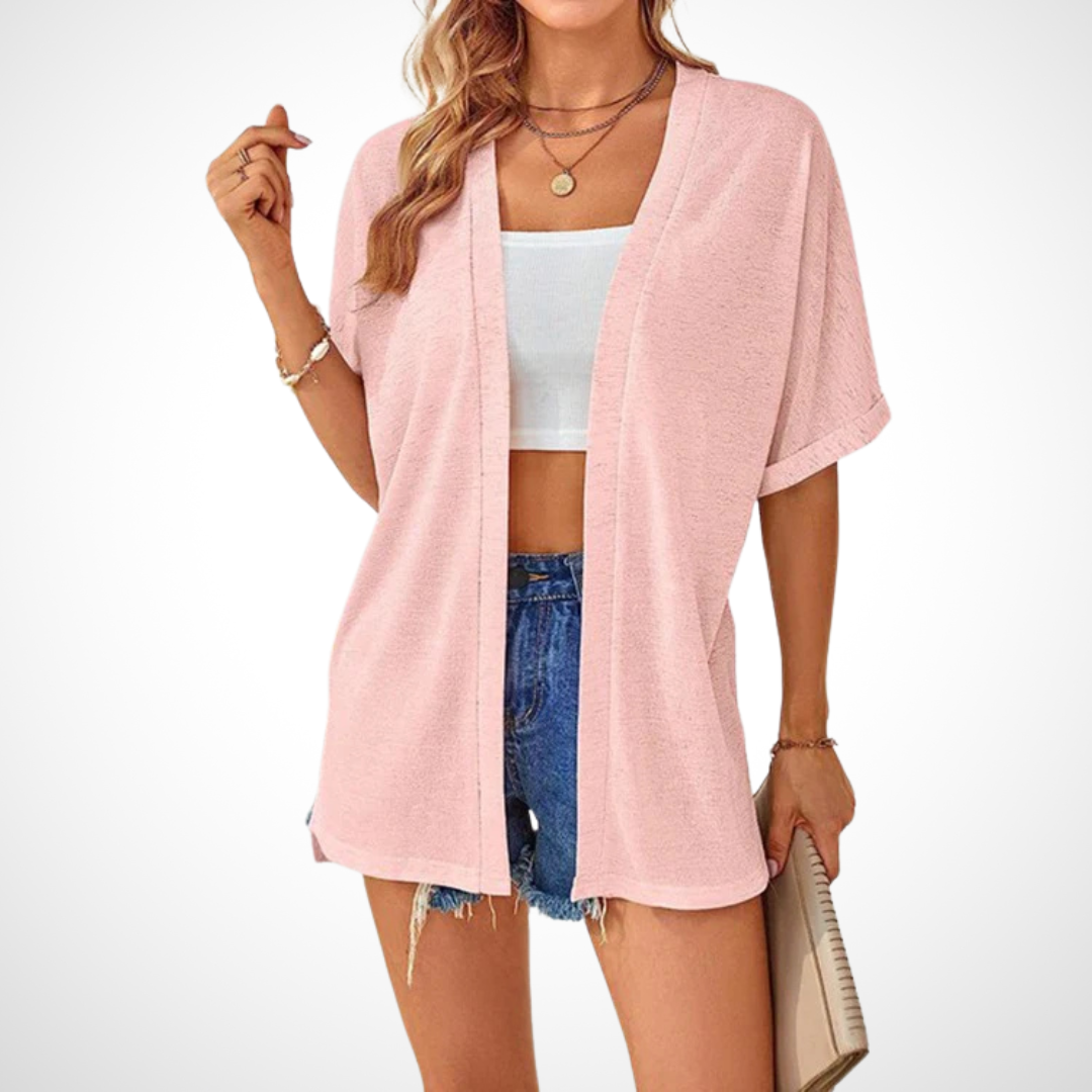 Griet | Soepel Vallend Vest met Korte Mouw