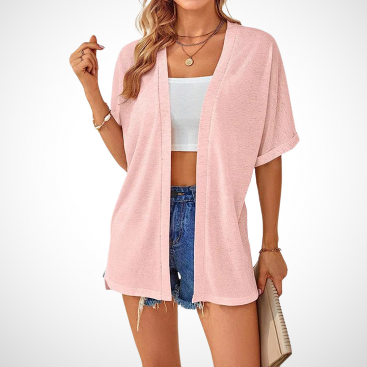 Griet | Soepel Vallend Vest met Korte Mouw
