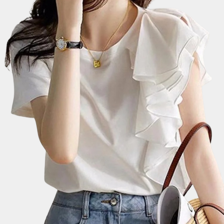 Elena | Elegante Ruches Damesblouse