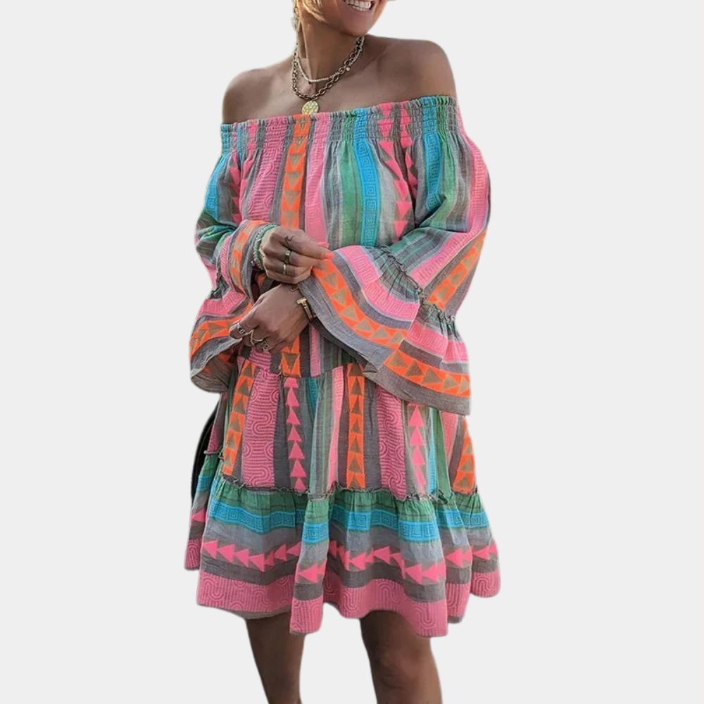 Sophie | Flowy Zomerjurk met Print
