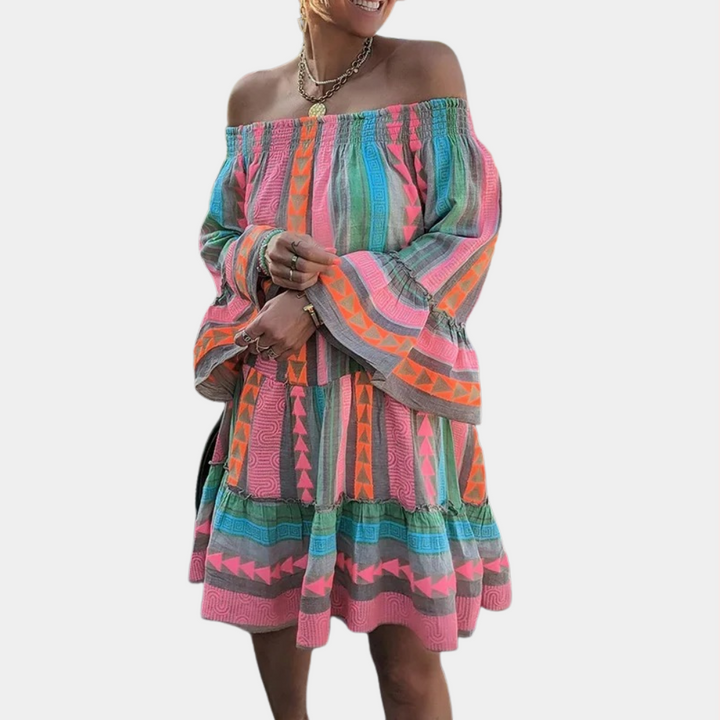 Sophie | Flowy Zomerjurk met Print