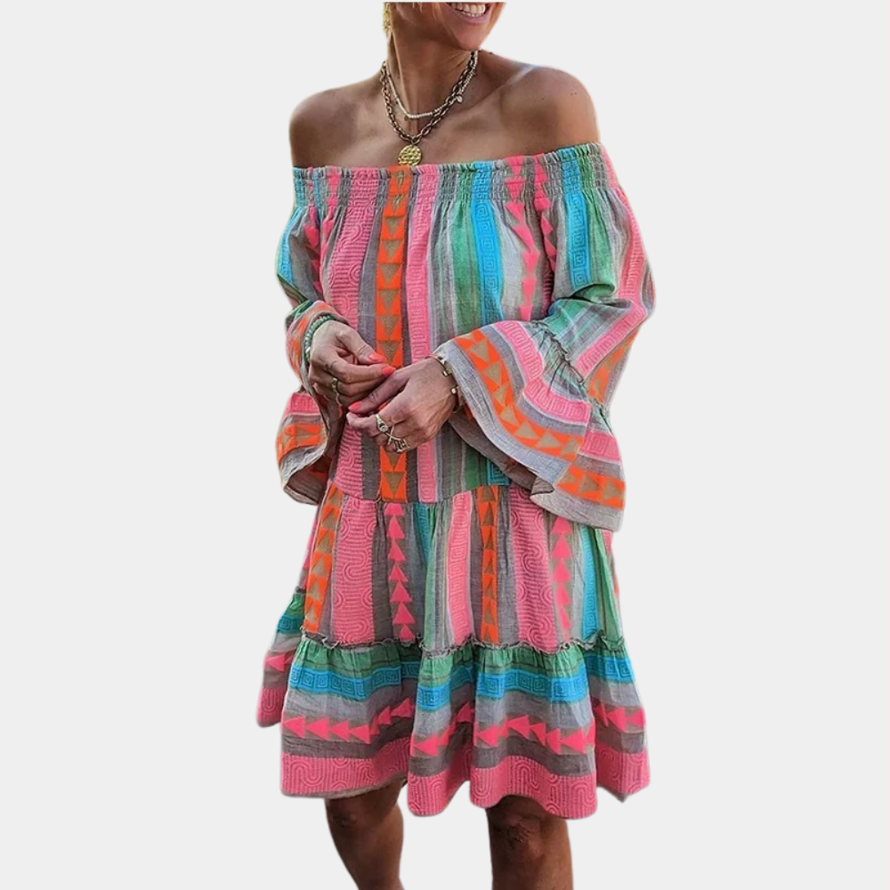 Sophie | Flowy Zomerjurk met Print