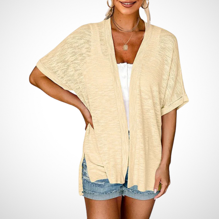 Griet | Soepel Vallend Vest met Korte Mouw