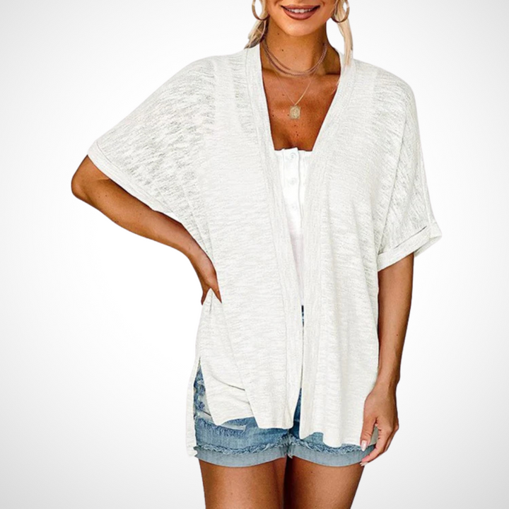 Griet | Soepel Vallend Vest met Korte Mouw