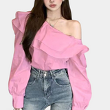 Alena | Elegante Off-Shoulder Zomerblouse