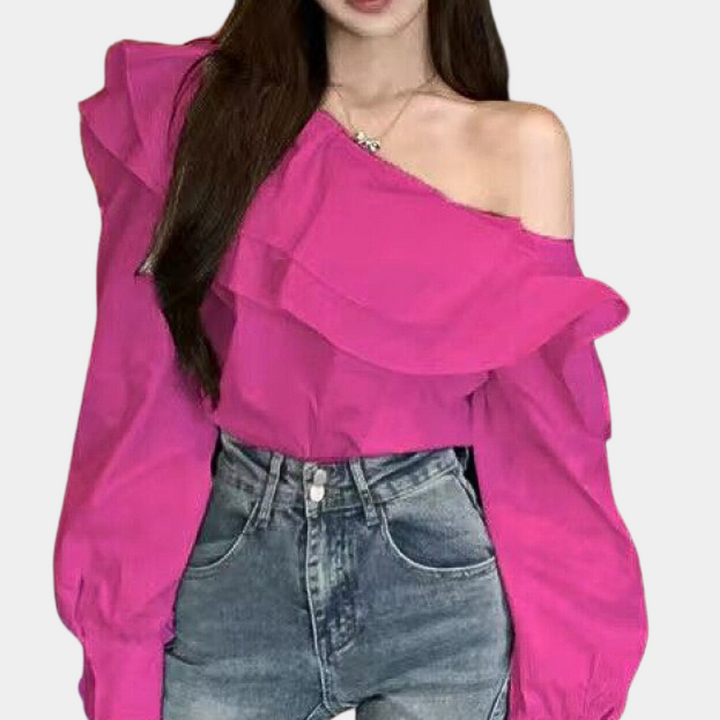 Alena | Elegante Off-Shoulder Zomerblouse