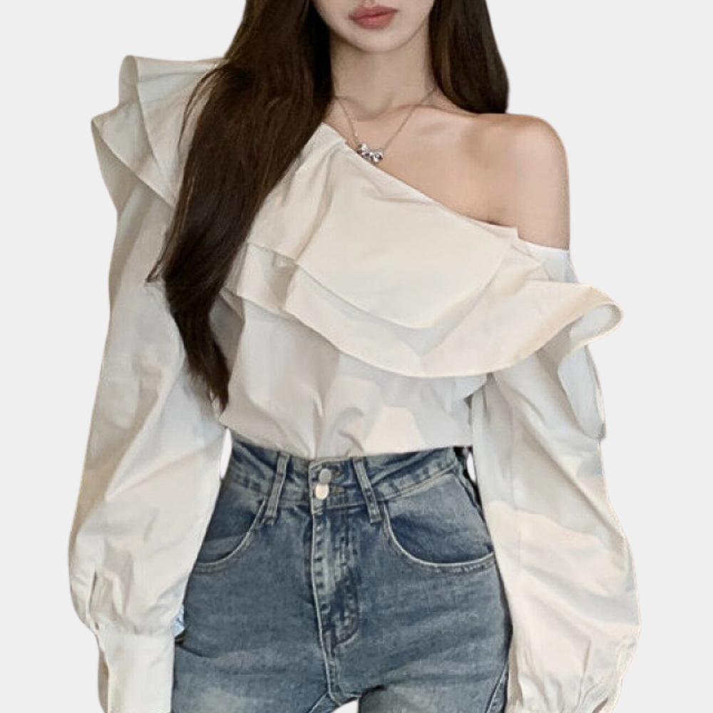 Alena | Elegante Off-Shoulder Zomerblouse