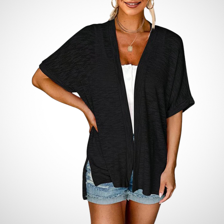 Griet | Soepel Vallend Vest met Korte Mouw