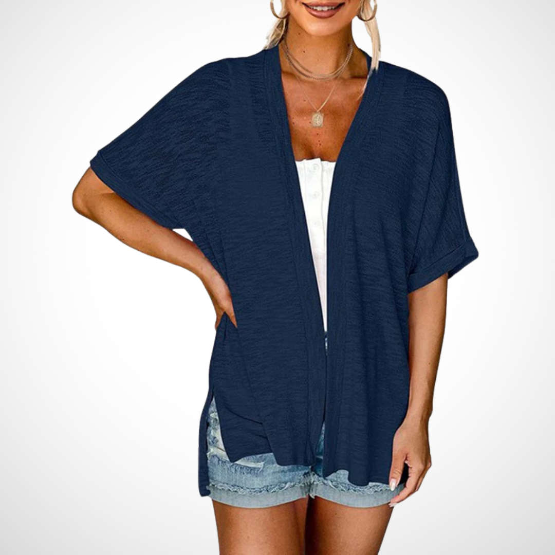 Griet | Soepel Vallend Vest met Korte Mouw