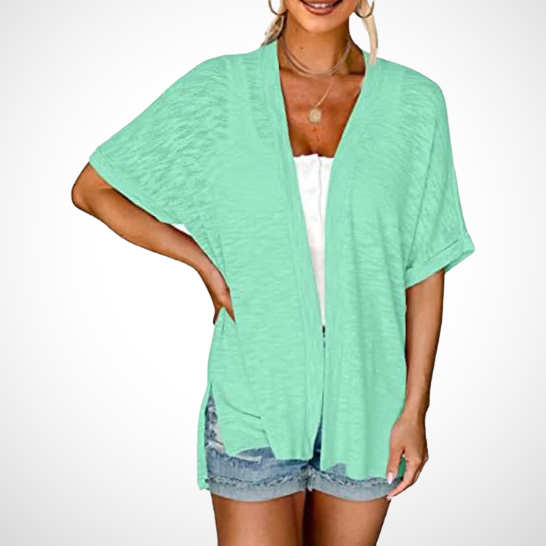 Griet | Soepel Vallend Vest met Korte Mouw
