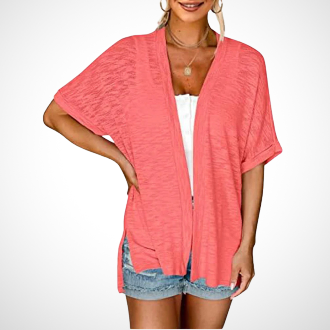 Griet | Soepel Vallend Vest met Korte Mouw