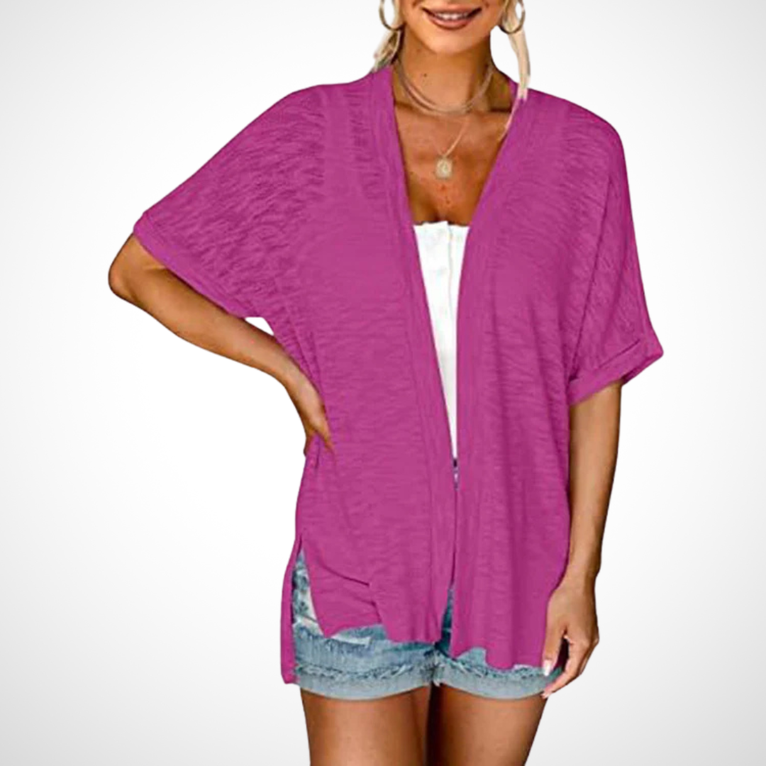Griet | Soepel Vallend Vest met Korte Mouw