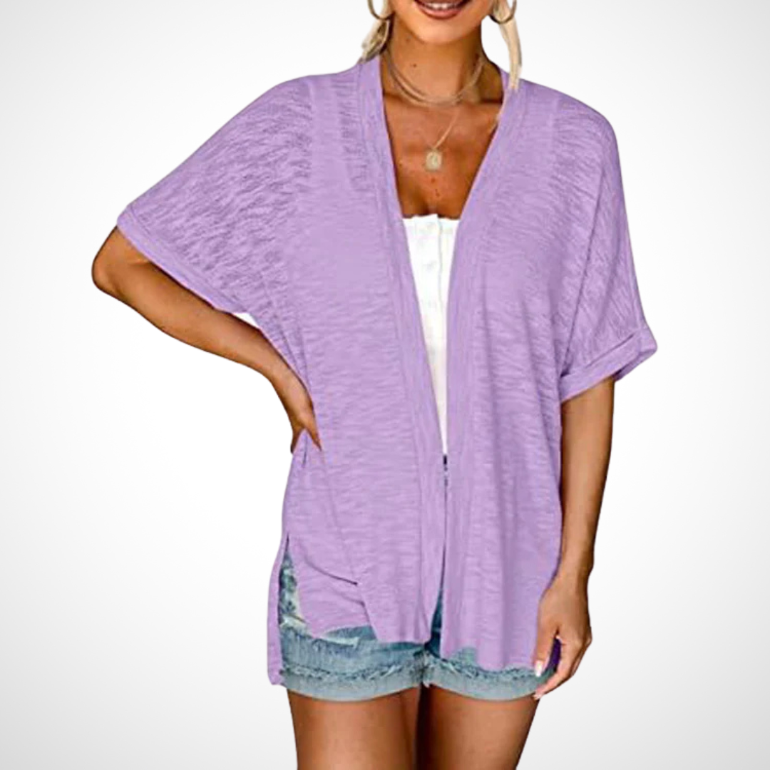 Griet | Soepel Vallend Vest met Korte Mouw