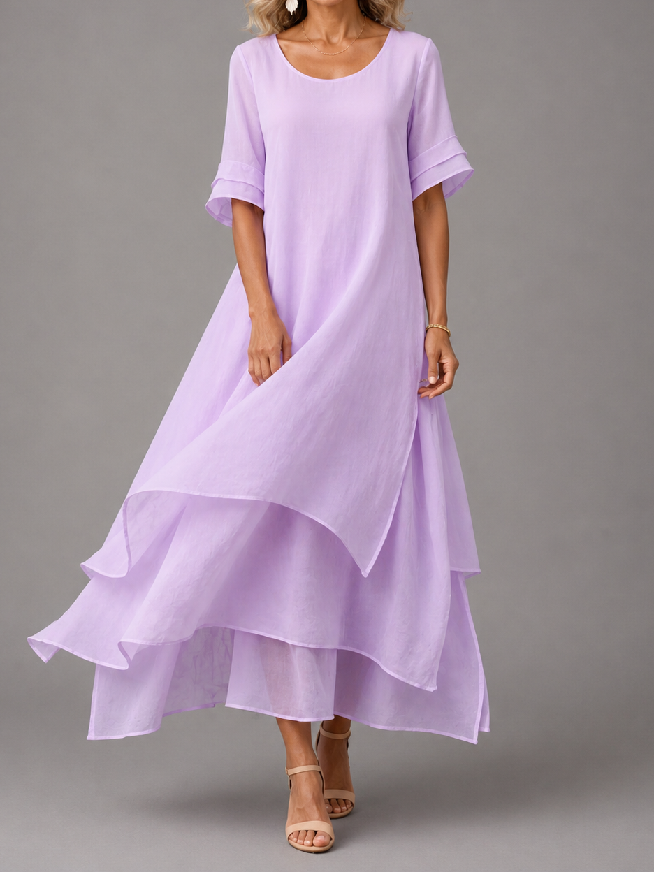 Mieke | Sierlijke Laagjes Maxi-jurk
