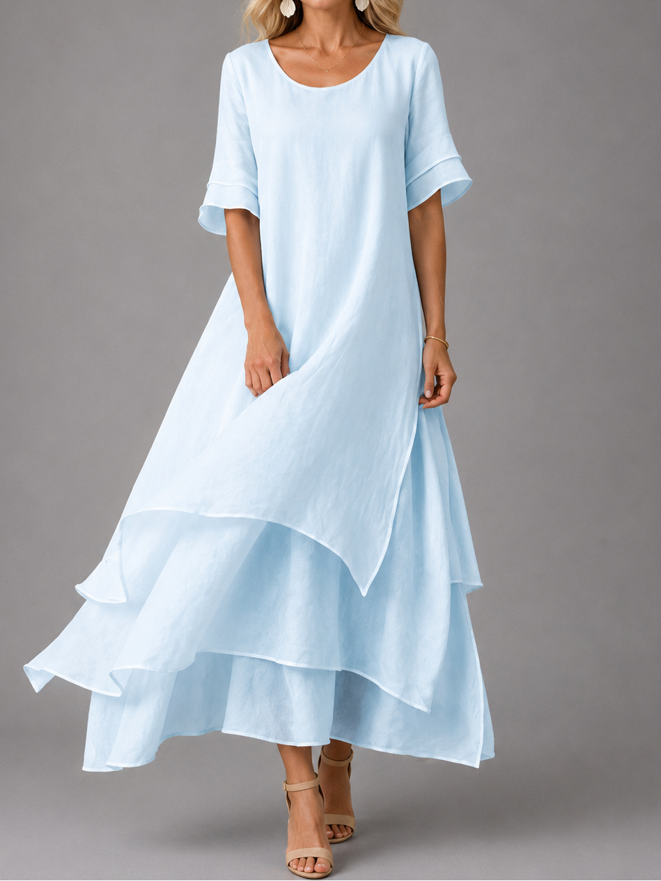 Mieke | Sierlijke Laagjes Maxi-jurk