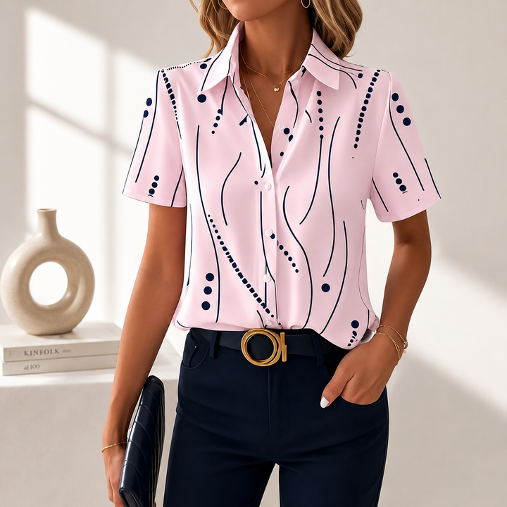Wieke | Verfijnde Print Blouse