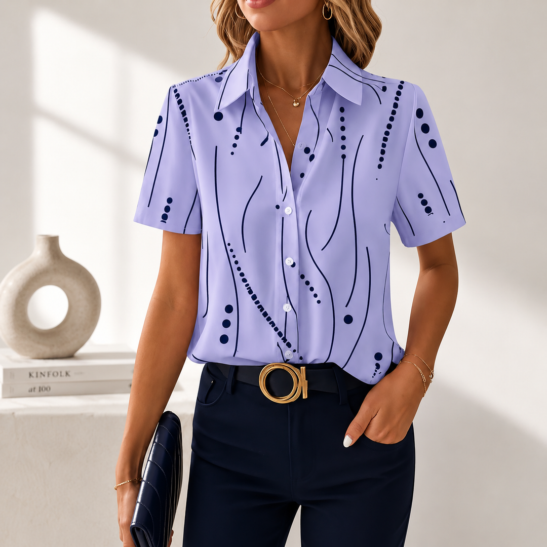 Wieke | Verfijnde Print Blouse