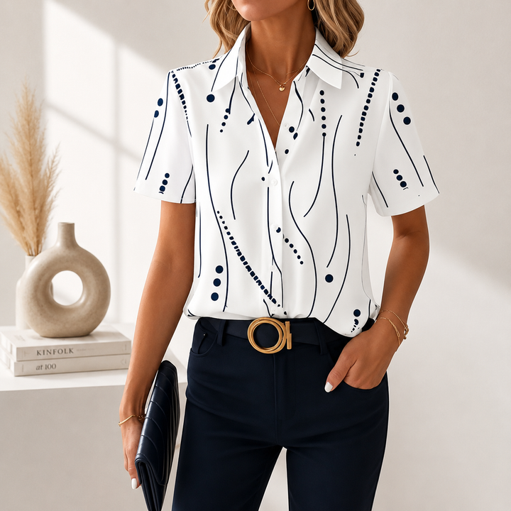 Wieke | Verfijnde Print Blouse